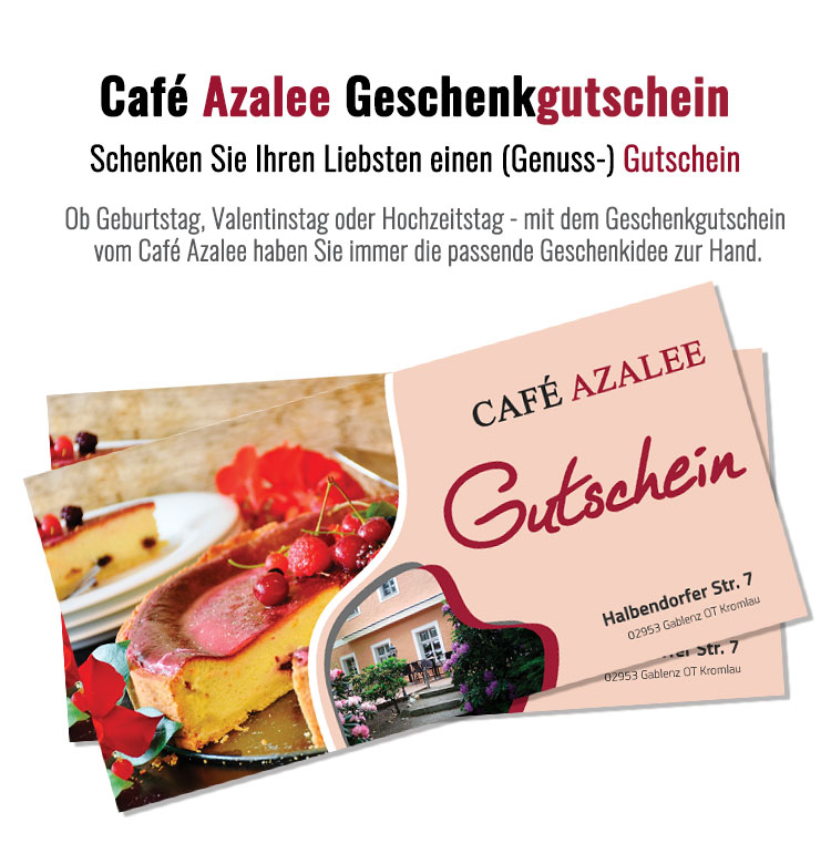 Geschenkgutschein Café Azalee